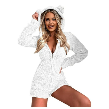 YWDJ One Piece Jumpsuits for Women Women Long Sleeve Hooded Jumpsuit Pajamas Casual Winter Warm Rompe Sleepwear White XXL
YWDJ One Piece Jumpsuits for Women Women Long Sleeve Hooded Jumpsuit Pajamas Casual Winter Warm Rompe Sleepwear White XXL