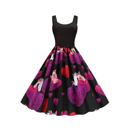 Eyicmarn Women Valentine s Day Print Dress U-neck Sleeveless Zipper Closure Big Hem One-piece S/ M/ L/ XL/ XXL
Eyicmarn Women Valentine s Day Print Dress U-neck Sleeveless Zipper Closure Big Hem One-piece S/ M/ L/ XL/ XXL