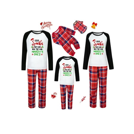 Christmas Family Pajamas Matching Sets Letter Print Long Sleeve Tops Plaid Pants Sleepwear Homewear PJs
Christmas Family Pajamas Matching Sets Letter Print Long Sleeve Tops Plaid Pants Sleepwear Homewear PJs