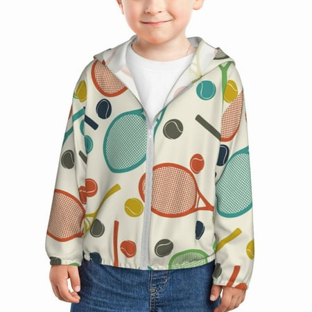 Gaeub Racket and Tennis Ball Print Athletic Sun Protection Hoodie for Kids Long Sleeve Outdoor UV Shirt Running Fishing Top for Boys Girls-2 Years
Gaeub Racket and Tennis Ball Print Athletic Sun Protection Hoodie for Kids Long Sleeve Outdoor UV Shirt Running Fishing Top for Boys Girls-2 Years