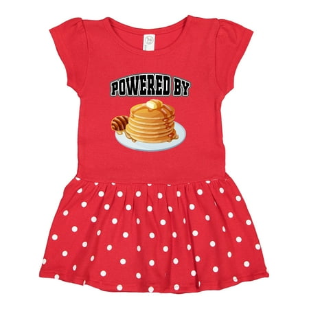 Inktastic Powered by Pancakes Gift Toddler Girl Dress