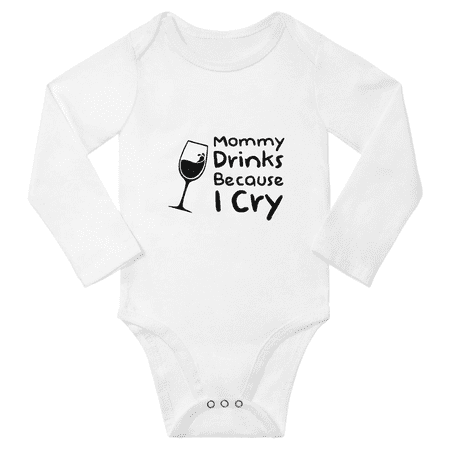 Mommy Drinks Because I Cry Cute Baby Long Sleeve Girl Boys Romper Print Jumpsuit (White 6M)
Mommy Drinks Because I Cry Cute Baby Long Sleeve Girl Boys Romper Print Jumpsuit (White 6M)