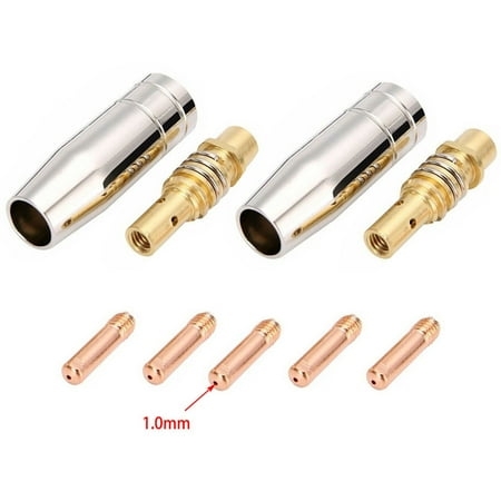 Yannee 9 Pcs 15AK Torch Welding Accessories Nozzles Contact Tips for MIG Welder