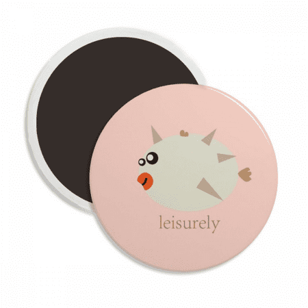 Puffer Thorn Water Art Deco Fashion Round Ceracs Fridge Magnet Keepsake Decoration