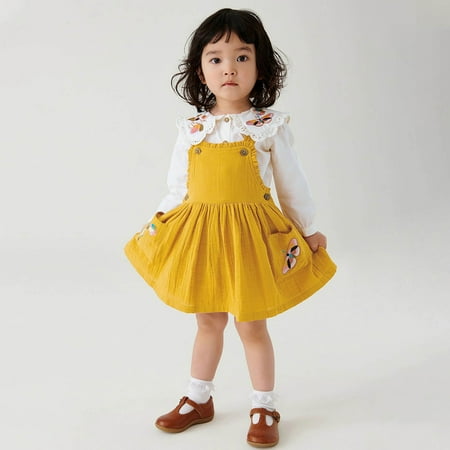 Xijirk Children s Suspenders Dress Children s Skirt Autumn Cotton Skirt Embroidered Children s Skirt-Yellow-5-6 Years
Xijirk Children s Suspenders Dress Children s Skirt Autumn Cotton Skirt Embroidered Children s Skirt-Yellow-5-6 Years