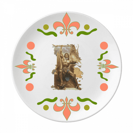 Gods Sky Thunder Throne Authority Flower Ceramics Plate Tableware Dinner Dish
