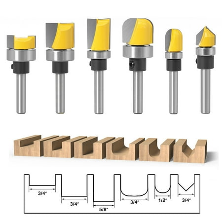 1/6Pcs Router Bit 6mm Shank Milling Woodworking Trimming Engraving Cutting Tool
1/6Pcs Router Bit 6mm Shank Milling Woodworking Trimming Engraving Cutting Tool