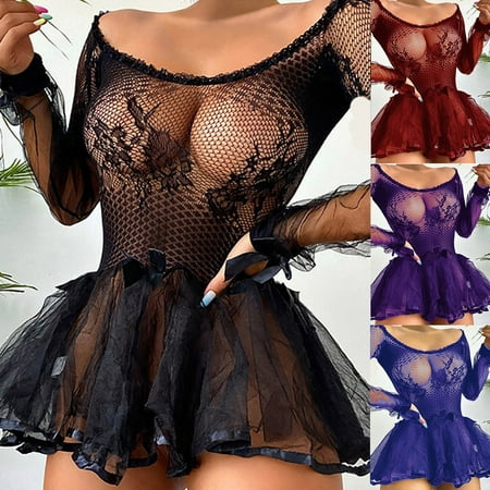 Women Sexy Lace Sheer Mesh Long Sleeve Babydoll Fashion Comfortable Body Shaping Underwear Set
Women Sexy Lace Sheer Mesh Long Sleeve Babydoll Fashion Comfortable Body Shaping Underwear Set