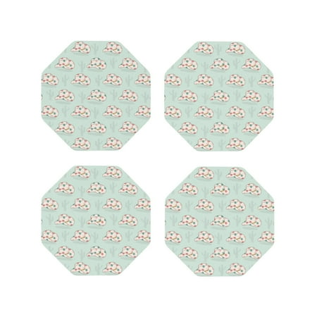 Pofeuu Flora Daisy Cactus Print Coasters for Drinks 4Pack PU Leather Coasters Bar Drink Coasters for Tabletop Protection Furniture from Damage-Octagon
Pofeuu Flora Daisy Cactus Print Coasters for Drinks 4Pack PU Leather Coasters Bar Drink Coasters for Tabletop Protection Furniture from Damage-Octagon