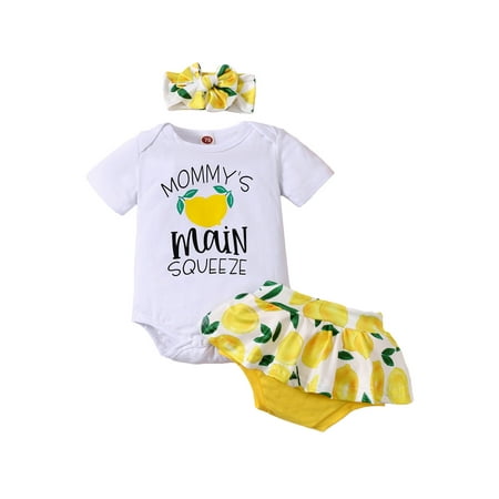Nokpsedcb Newborn Infants Girl 3PCS Outfits Short Sleeve Letter Romper Sunflower Watermelon Bird Lemon Shorts Decorative Headband Yellow Lemon 0-3 Months
Nokpsedcb Newborn Infants Girl 3PCS Outfits Short Sleeve Letter Romper Sunflower Watermelon Bird Lemon Shorts Decorative Headband Yellow Lemon 0-3 Months