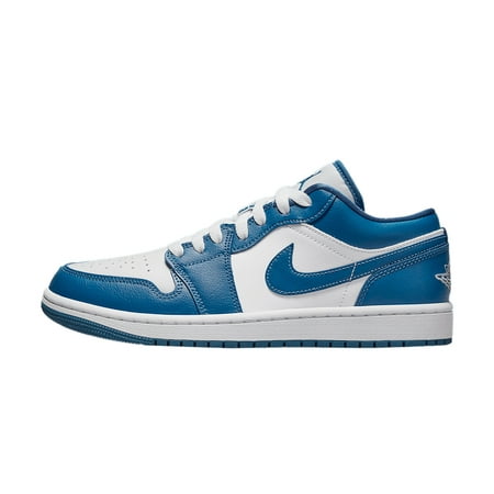 Women s Jordan 1 Low White/Dk Marina Blue-White (DC0774 114) - 10.5