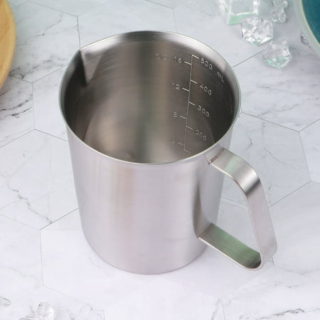 Liquid Measuring Cup Liquid Measuring Cup Stainless Steel Baking Cup Baking Tools Kitchen Utensil for Home Daily Use (500ml Silver)
Liquid Measuring Cup Liquid Measuring Cup Stainless Steel Baking Cup Baking Tools Kitchen Utensil for Home Daily Use (500ml Silver)