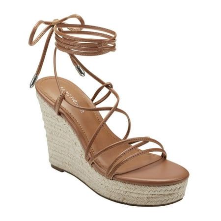 Marc Fisher Womens Kyle Heel Slides Espadrilles Brown 8 Medium (B M)