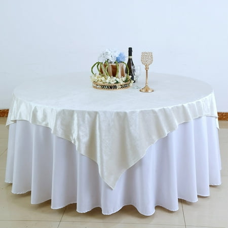 72 x72 Ivory Premium Soft Velvet Table Overlay Square Tablecloth Topper - Pack of 1 Overlay
72 x72 Ivory Premium Soft Velvet Table Overlay Square Tablecloth Topper - Pack of 1 Overlay