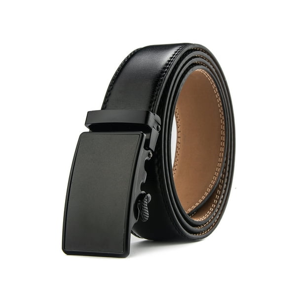 Men Leather Ratchet Belts For Men Elegant Gift Male Waistband Automatic Buckle