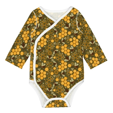 Coaee Bees and Honeycombs for Soft Cotton Baby Long-Sleeve Bodysuit Girls Boys Bodysuit Romper
Coaee Bees and Honeycombs for Soft Cotton Baby Long-Sleeve Bodysuit Girls Boys Bodysuit Romper