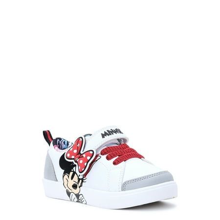 Disney Classic Minnie Mouse Toddler Girl Low Court Sneaker Sizes 7-12