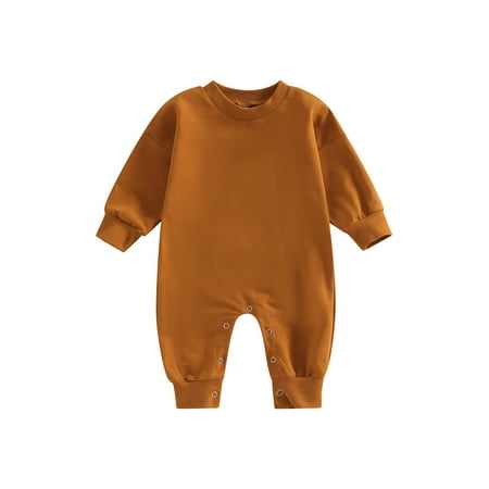 Amuver Infant Baby Fall Winter Romper Long Sleeve Round Neck Solid Color One Piece Jumpsuit
Amuver Infant Baby Fall Winter Romper Long Sleeve Round Neck Solid Color One Piece Jumpsuit