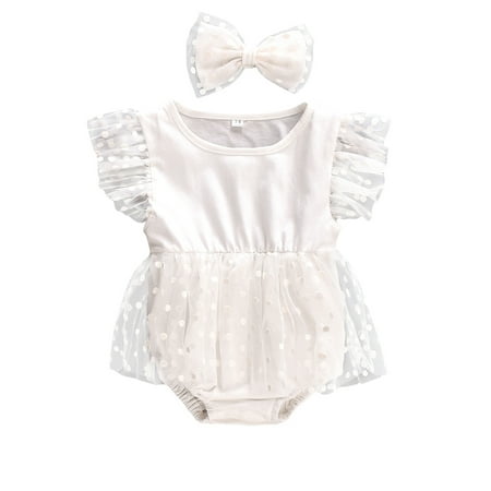 Wassery Infant Baby Girls Summer Romper Dress Newborn Flying Sleeve Dot Print Jumpsuit Tulle Patchwork Dress+ Bow Headband 3M-24M
Wassery Infant Baby Girls Summer Romper Dress Newborn Flying Sleeve Dot Print Jumpsuit Tulle Patchwork Dress+ Bow Headband 3M-24M
