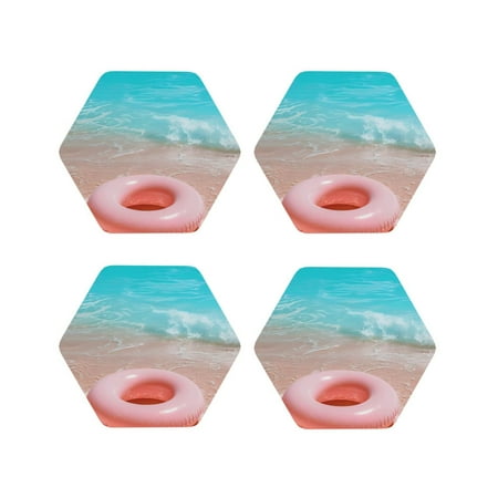 Yiaed Pink Float Ring On Beach Print Leather Coasters for Drinks - Cup Coasters Coffee Table Kitchen Table Bar Home & Office Gifts Handmade Drink Coasters-Hexagon
Yiaed Pink Float Ring On Beach Print Leather Coasters for Drinks - Cup Coasters Coffee Table Kitchen Table Bar Home & Office Gifts Handmade Drink Coasters-Hexagon