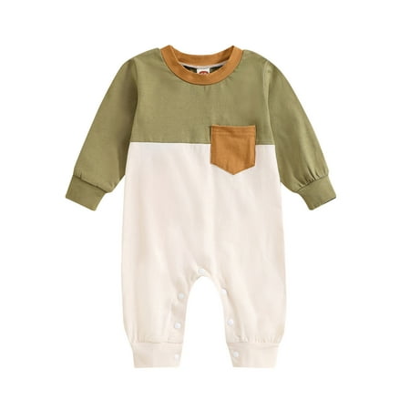 Boys Girls Long Sleeve Patchwork Colour Romper Jumpsuit With Pocket Clothes Halloween Baby Clothes 3-6 Month Boy Clothes Halloween Baby Clothes
Boys Girls Long Sleeve Patchwork Colour Romper Jumpsuit With Pocket Clothes Halloween Baby Clothes 3-6 Month Boy Clothes Halloween Baby Clothes