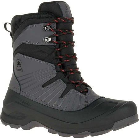 Men s Kamik Iceland Snow Boot Charcoal Waterproof Leather 12 M