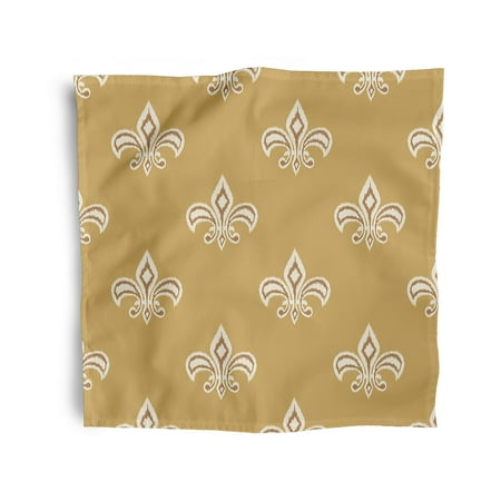 Simply Daisy 18 x 18 Yellow Fleur de Lis Napkins Set of 4