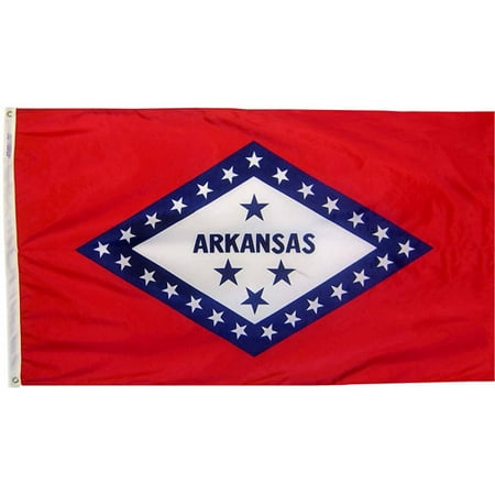 Arkansas State Flag, 3' x 5', Nylon SolarGuard Nyl-Glo, Model# 140360