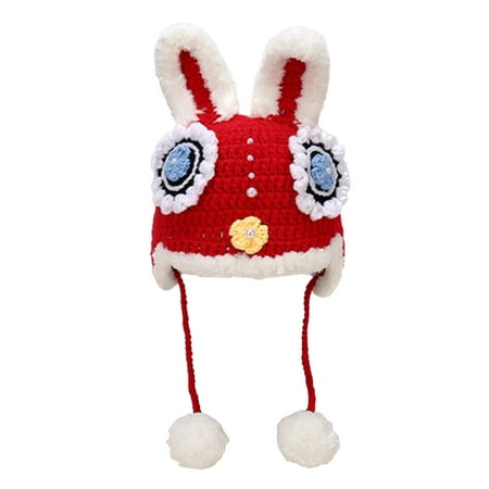 Winter Rabbit Hat Crafts Handmade with Pom Warm Crochet Hand Woven Traditional Chinese Style New Year for Headgear Headwear Decorative Kids 48 to 52cm
Winter Rabbit Hat Crafts Handmade with Pom Warm Crochet Hand Woven Traditional Chinese Style New Year for Headgear Headwear Decorative Kids 48 to 52cm