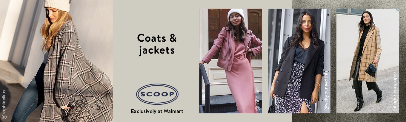 Shop Scoop coats and jackets, exclusively at Walmart. Shop Scoop coats and jackets, exclusively at Walmart.