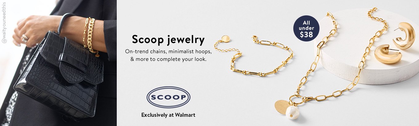 Shop Scoop jewelry, all under thirty-eight dollars. On-trend chains, minimalist hoops, and more to complete your look.  Shop Scoop jewelry, all under thirty-eight dollars. On-trend chains, minimalist hoops, and more to complete your look. 