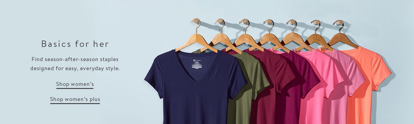 Basics for her Find season-after-season staples designed for easy, everyday style. Shop women's Shop women's plus Basics for her Find season-after-season staples designed for easy, everyday style. Shop women's Shop women's plus