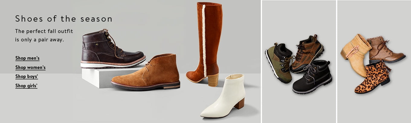 Shoes of the season. The perfect fall outfit is only a pair away. Shop men’s. Shop women’s. Shop boys’. Shop girls’. Shoes of the season. The perfect fall outfit is only a pair away. Shop men’s. Shop women’s. Shop boys’. Shop girls’.