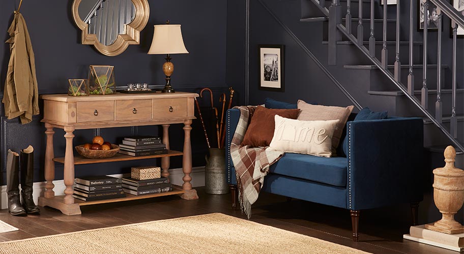 Create an entryway that’s comforting & seasonal. With layered autumnal decor & a handy console table, it’ll be both beautiful & functional. Best of all, your guests will adore this introduction into your home. Create an entryway that’s comforting & seasonal. With layered autumnal decor & a handy console table, it’ll be both beautiful & functional. Best of all, your guests will adore this introduction into your home.