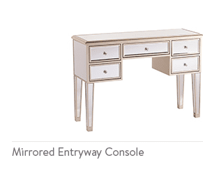 Mirrored Entryway Console