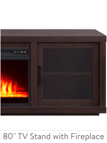 80-inch TV Stand with Fireplace