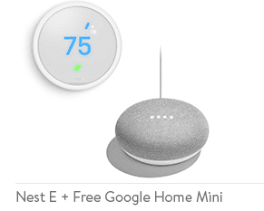 Nest Thermostat E + Free Google Home Mini