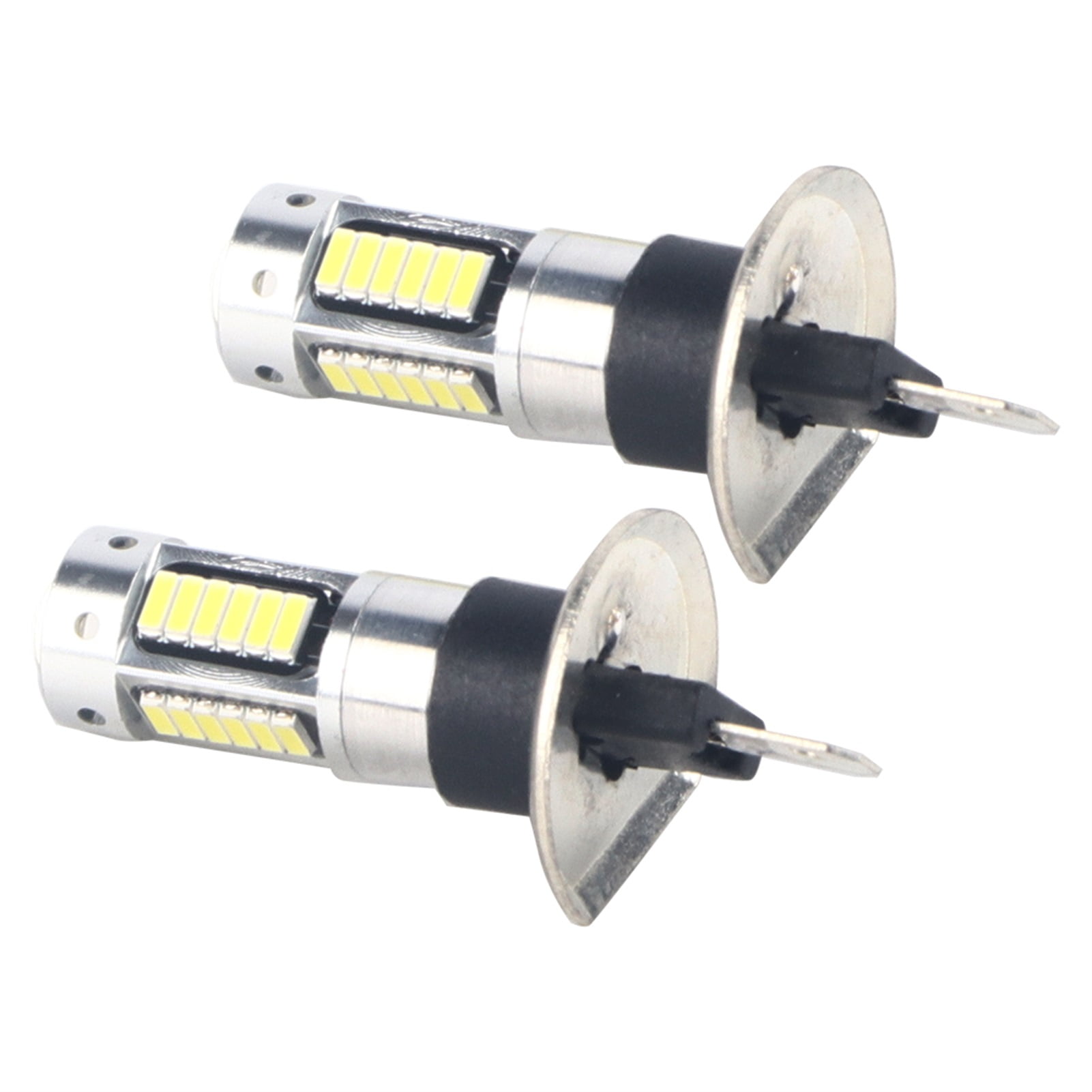 1 Pair 12V H1 4014 30SMD LED White Car Fog DRL Light Lamp 6500K Bulbs