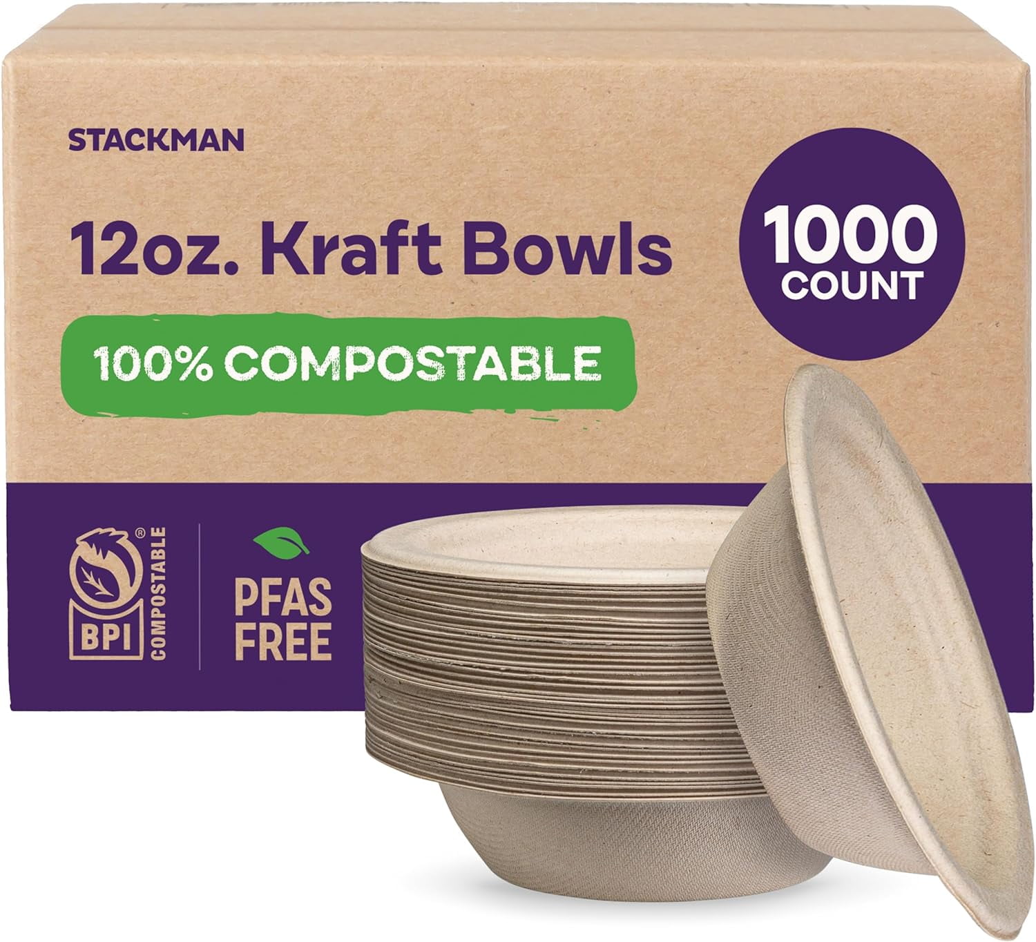 Compostable Paper Bowls Oz Count Heavy Duty Soup Bowls