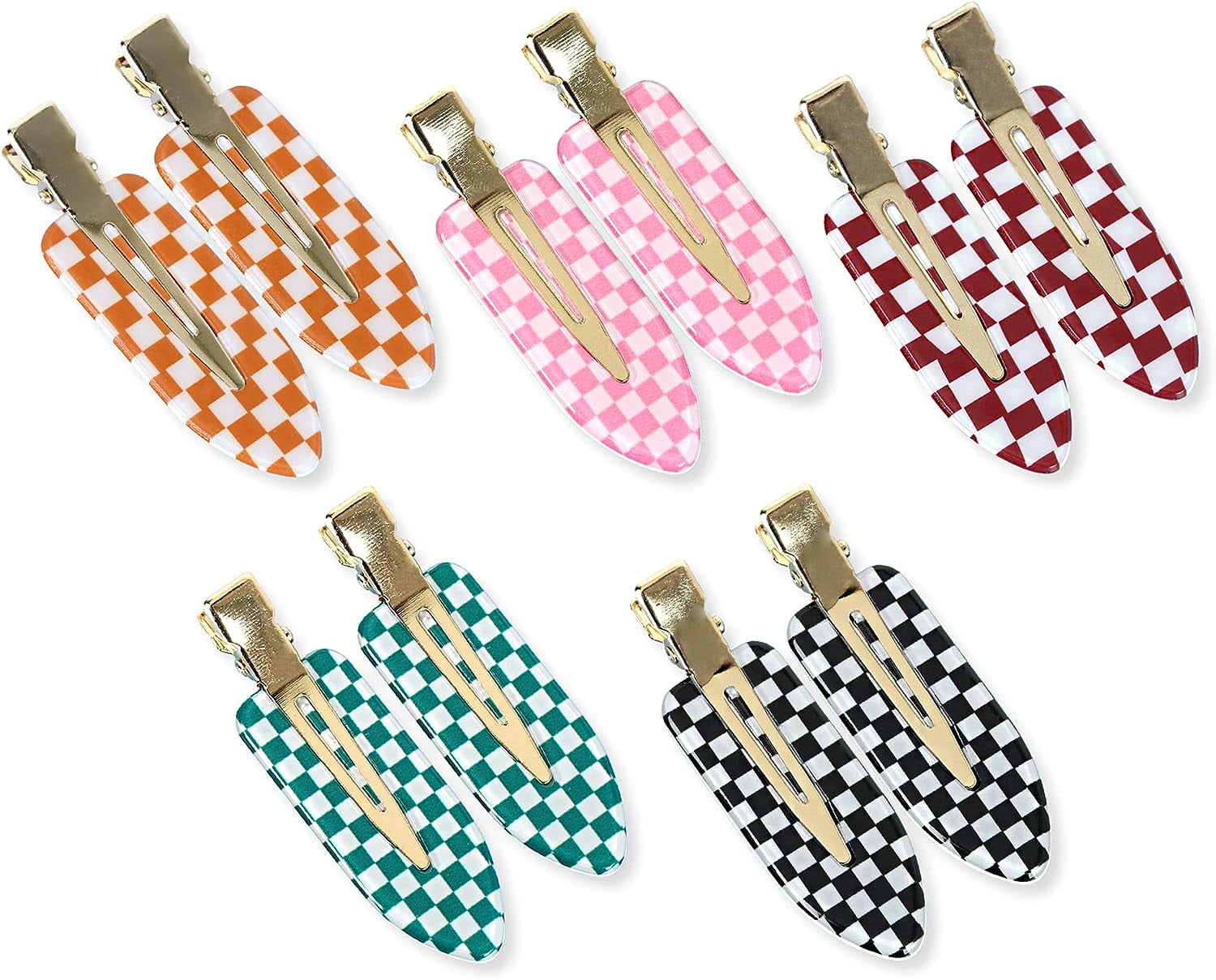 Pcs No Bend Hair Clips Checkerboard No Crease Hair Clips Duckbill