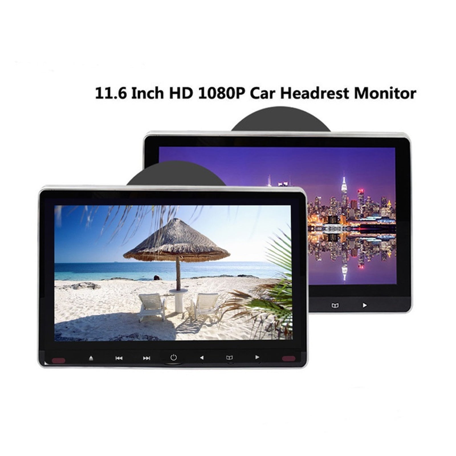 Inch Car Headrest Monitor Dvd Mp Video Player P Hd Usb Sd