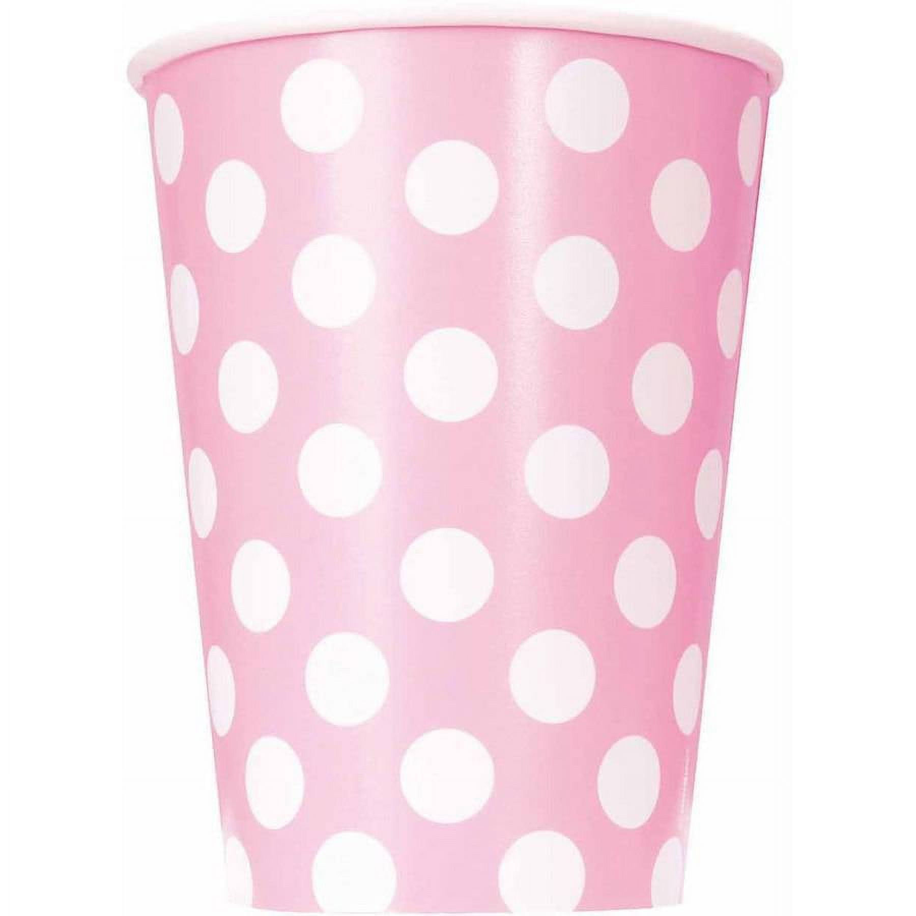 Oz Light Pink Polka Dots Paper Cups Ct Walmart