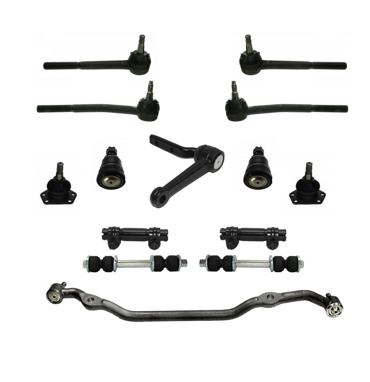 Piece Suspension Kit Upper Lower Ball Joint Tie Rod Idler Arm Drag