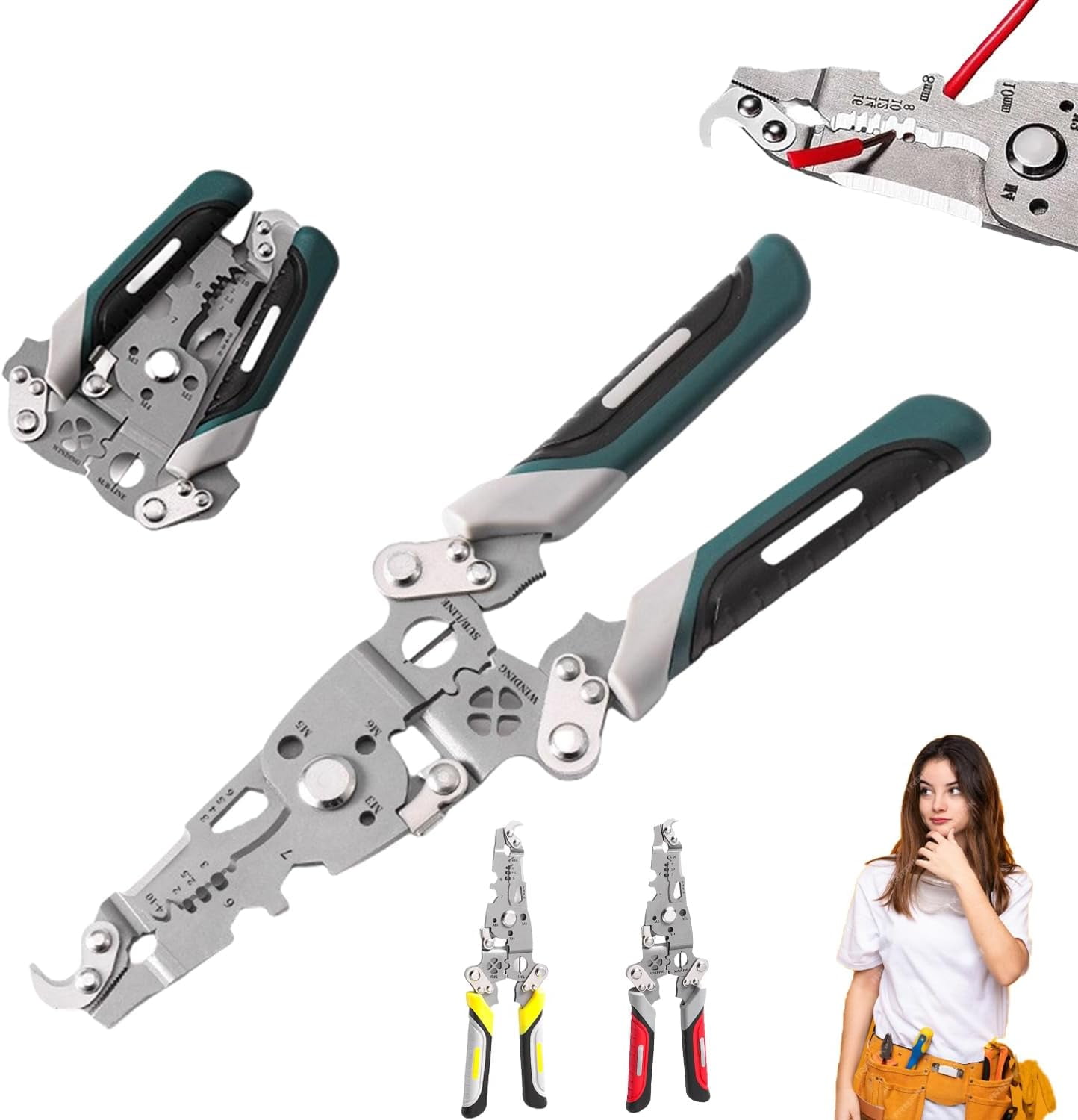 In Foldable Wire Stripper Upgraded Multifunctional Foldable