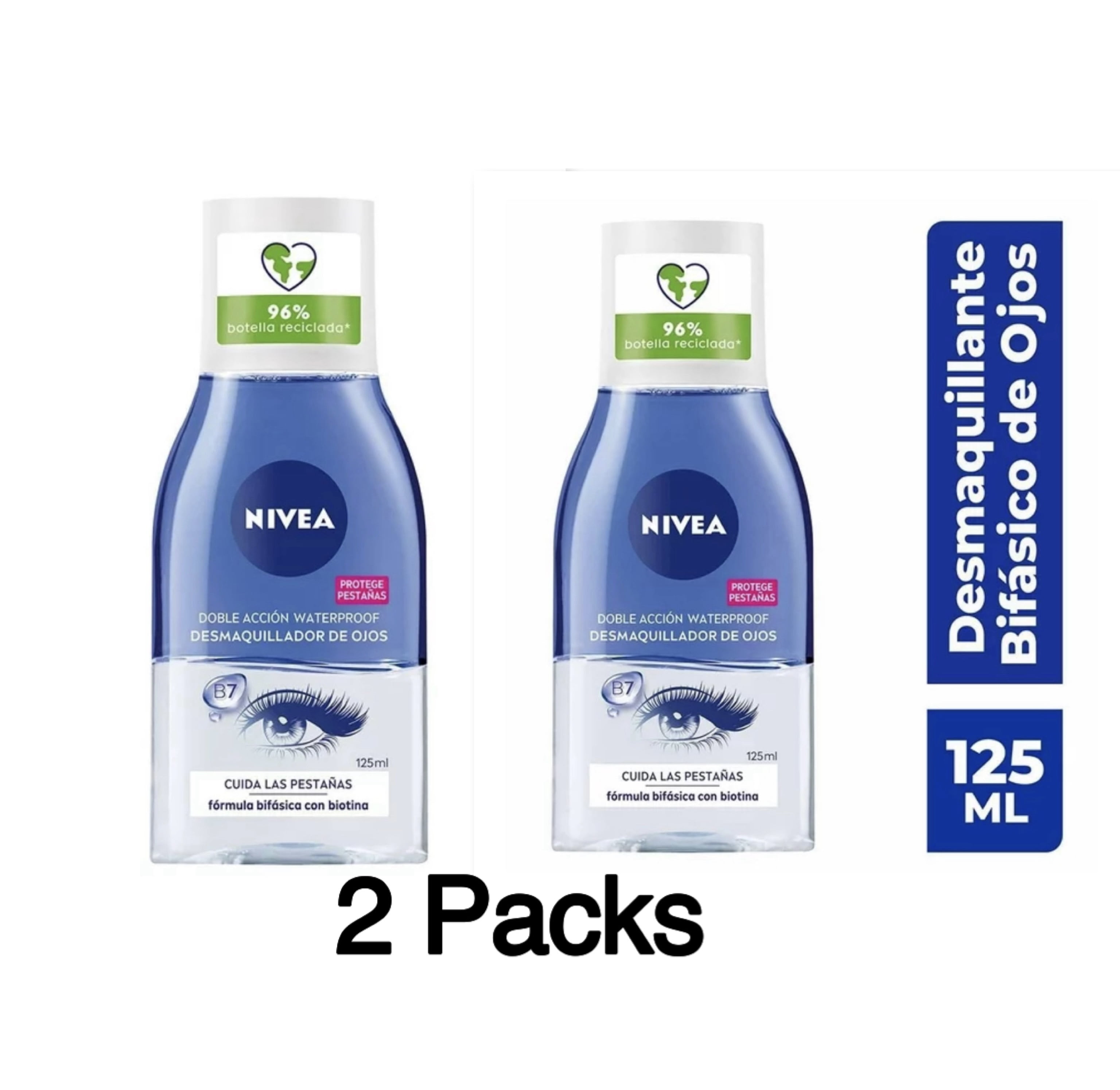 2 Nivea Desmaquillante Bifasico De Ojos Con Flor De Aciano 125 Ml