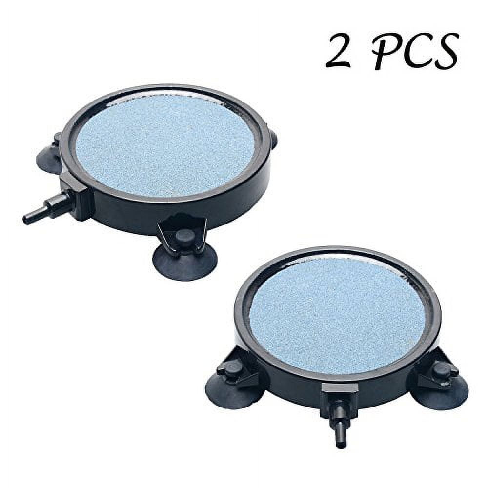 2 PCS Pawfly 4 Inch Air Stone Disc Bubble Diffuser With Suction Cups