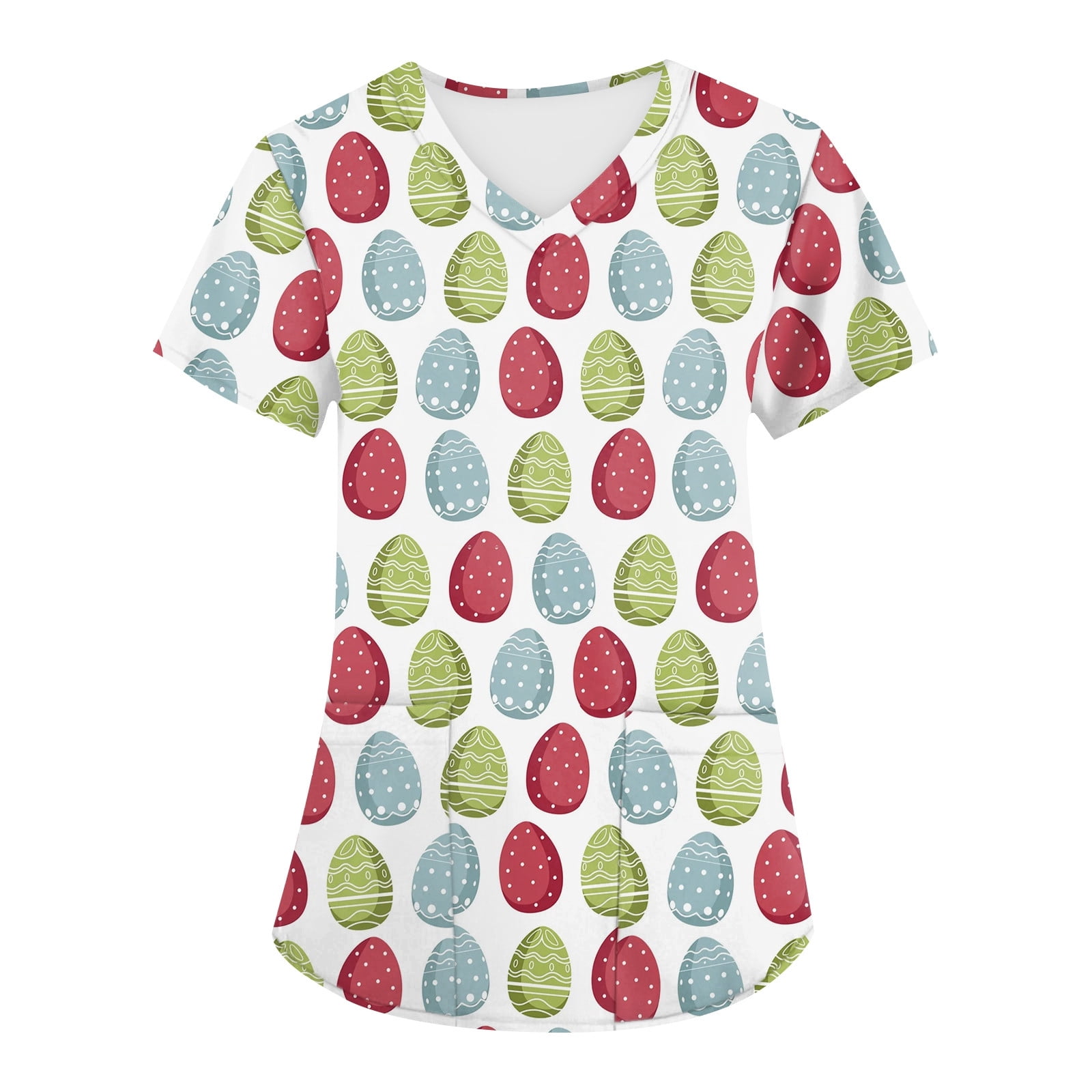 Easter Caregiver Uniforms Workwears Fashion Printed Nurses