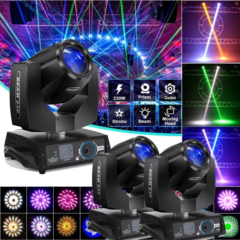 Pcs R W Moving Head Beam Light Dmx Prism Gobo Party Stage