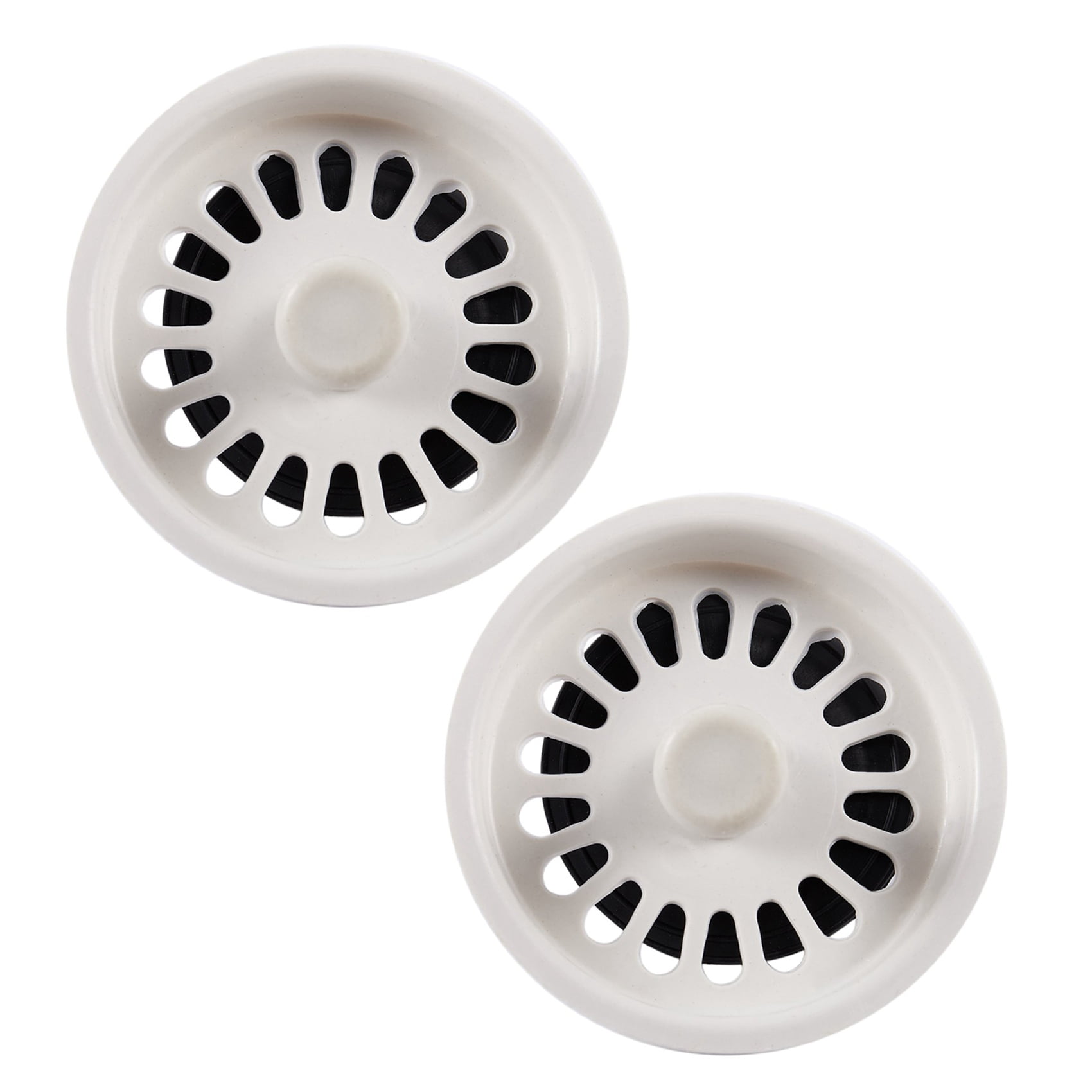 X Food Waste Stopper Spin Lock Sink Drain Strainer Inch Dia White