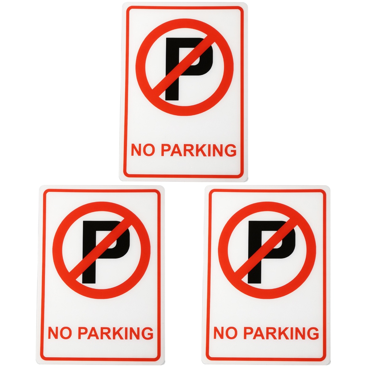 Pcs Plastic No Parking Sign No Parking Symbol Sign Weather Resistant